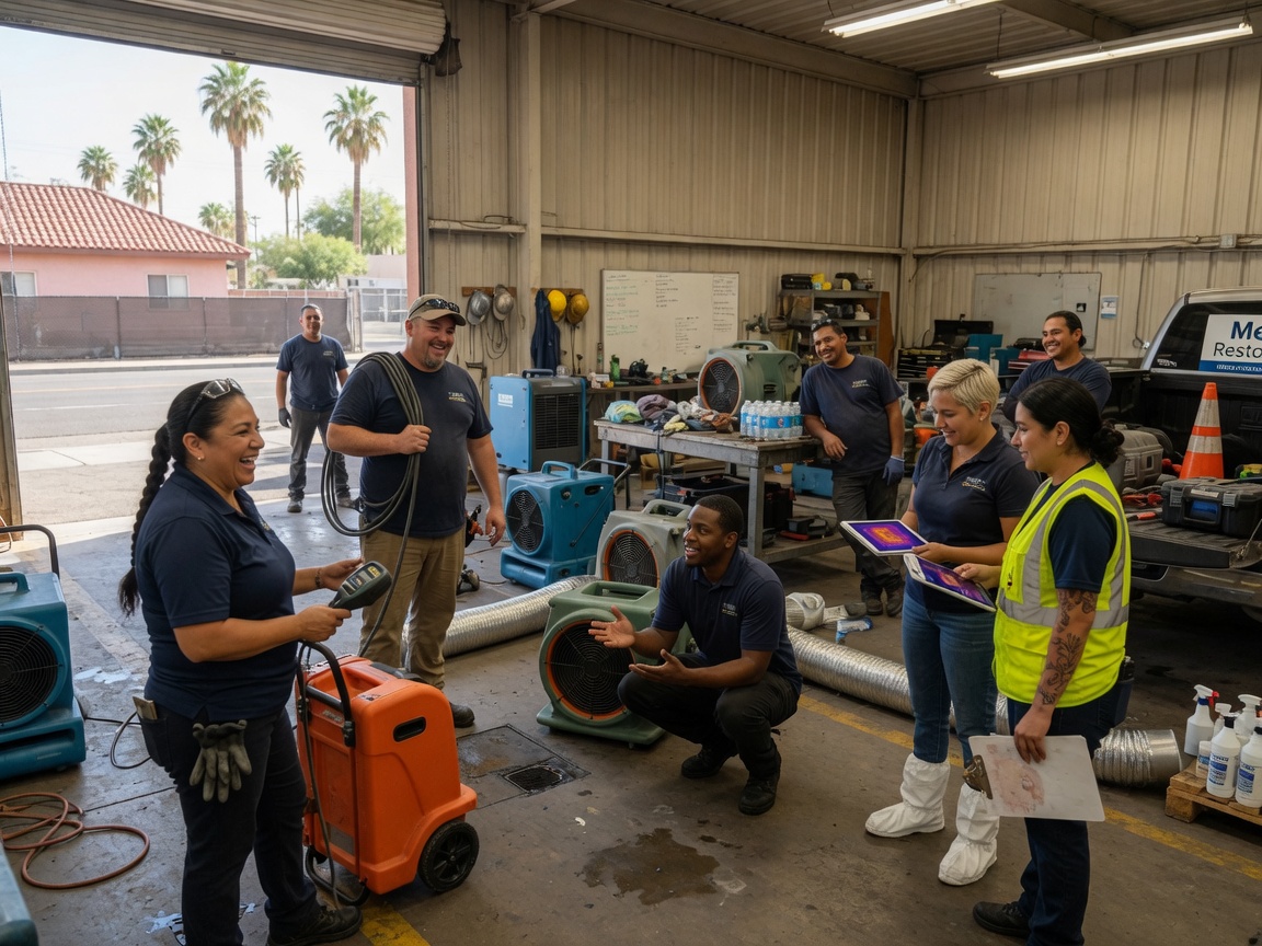 The Spotless Restoration &amp; Carpet Care team at work in Mesa
