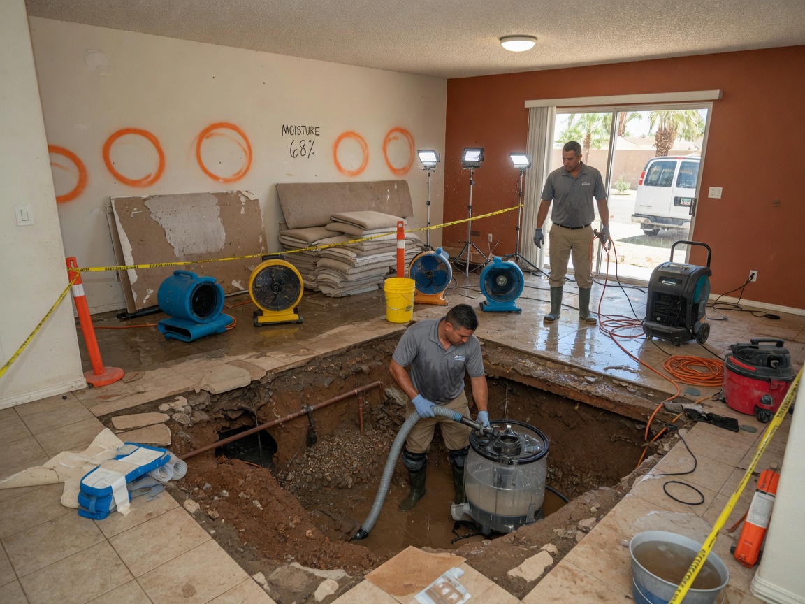 Slab Leak Cleanup in Mesa, AZ